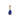 9ct Gold Sapphire Cubic Zirconia Pear Drop Pendant Necklace