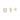 9ct Gold Cubic Zirconia Rectangle Halo Stud Earrings