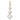 9ct Gold Triple Cubic Zirconia Drop Pendant Necklace
