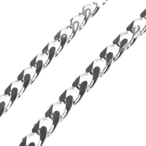 12mm Wide Men's Sterling Silver Curb Bracelet