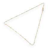 18ct Gold Plated Satellite Box Chain 1mm, 925 Sterling Silver