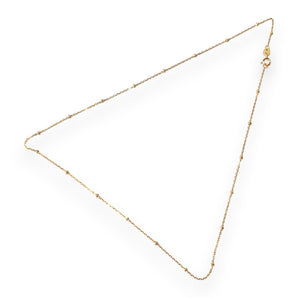18ct Gold Plated Satellite Box Chain 1mm, 925 Sterling Silver