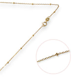 18ct Gold Plated Satellite Chain 1mm, 925 Sterling Silver
