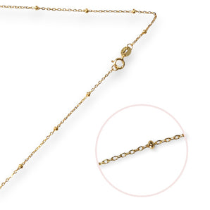 18ct Gold Plated Satellite Chain 1mm, 925 Sterling Silver