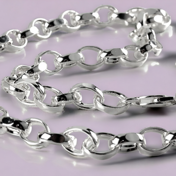 3mm Diamond Cut 925 Sterling Silver Belcher Chain