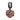 925 Sterling Silver Black and Orange Serpent Heart Charm