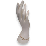 Enamel and Gold Plated Paperclip Chain Bracelet with Sailors Clasp