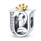 Alphabet Letter Charm Jewellery 925 Sterling Silver