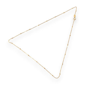 18ct Gold Plated Satellite Chain 1mm, 925 Sterling Silver
