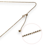 18ct Gold Plated Ball Chain Necklace 1mm, 925 Sterling Silver