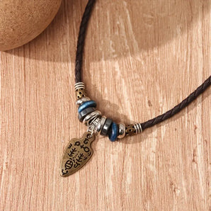 Tribal Arrow Head Braided Necklace