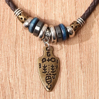 Tribal Arrow Head Braided Necklace