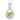 August Birthstone Peridot CZ Sterling Silver Infinity Pendant Necklace