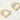 Gold Plated Beaded Hoop Earrings in a Heart Shape Design