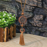 Boho Double Dream Catcher Fashion Necklace