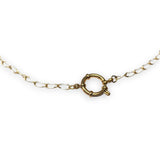 Urban Pizazz Handmade Jewellery - Enamel and Gold Plated Paperclip Chain Necklace with Sailors Clasp