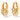 Amnesia Jewellery | Gold Plated Stainless Steel Crystal Huggie Hoops