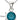 December Birthstone - Blue Topaz CZ Silver Pendant Necklace