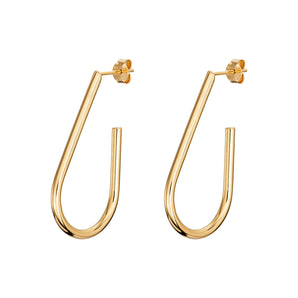 Elongated Hoop Earrings