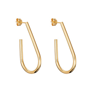 Elongated Hoop Earrings