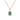9ct Gold Emerald Cubic Zirconia Pendant Necklace