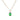 9ct Gold Emerald Pear Cubic Zirconia Pendant Necklace