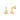 Sterling Silver Fleur Crinkled Square Drop Earrings layered in 14ct Gold Plating
