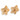 Amnesia Jewellery | Gold Plated Stainless Steel Azalea Flower Earrings