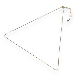 18ct Gold Plated Box Chain 1mm, 925 Sterling Silver