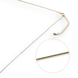 18ct Gold Plated Box Chain 1mm, 925 Sterling Silver