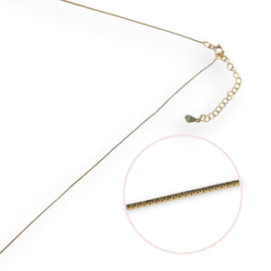 18ct Gold Plated Box Chain 1mm, 925 Sterling Silver