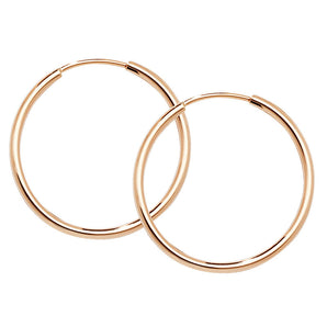 9ct Gold 25mm Large Hoop Earrings