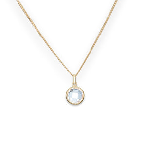 9ct Gold Polished Cubic Zirconia Pendant Necklace