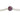 Hot Pink Sterling Silver Cubic Zirconia Bead Charm