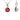 January Birthstone - Garnet Cubic Zirconia Sterling Silver Pendant Necklace