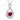 July Birthstone - Ruby Cubic Zirconia Silver Infinity Pendant Necklace
