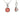 July Birthstone - Ruby Cubic Zirconia Silver Pendant Necklace