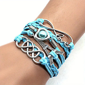 Ladies Blue Multi Strap Fashion Bracelet