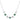 925 Sterling Silver & Emerald CZ Party Necklace