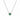 925 Sterling Silver & Emerald Coloured CZ Necklace