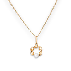 9ct Gold Freshwater Pearl Pendant Necklace
