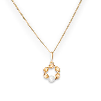 9ct Gold Freshwater Pearl Pendant Necklace