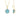 March Birthstone - Aquamarine CZ 9ct Gold Pendant Necklace