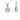 March Birthstone - Aquamarine CZ Silver Pendant Necklace