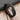 Men's Leather Bracelet in Black with Silver coloured cross