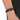 Men's Leather Bracelet in Black with Silver coloured cross