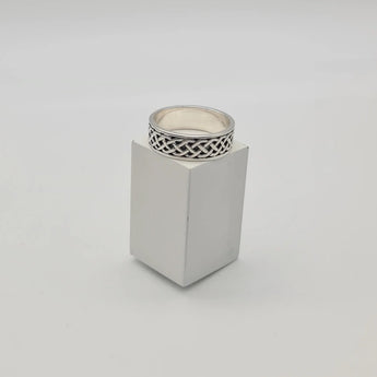 Mens 925 Sterling Silver and Enamel Celtic Ring