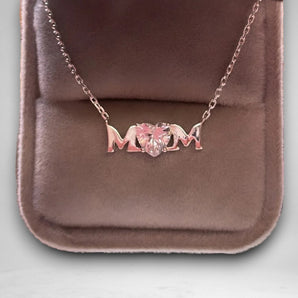 Sterling Silver Mum Cubic Zirconia Necklace