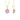 October Birthstone - Pink Tourmaline CZ 9ct Gold Pendant Necklace