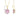 October Birthstone - Pink Tourmaline CZ 9ct Gold Pendant Necklace
